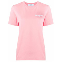MSGM Camiseta com estampa de logo - Rosa