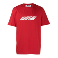 MSGM Camiseta com estampa de logo - Vermelho