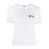 MSGM Camiseta com logo bordado - Branco