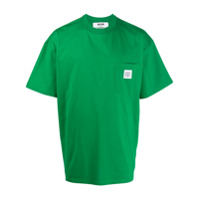 MSGM Camiseta de algodão com bolso - Verde