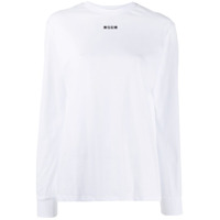 MSGM Camiseta de jersey com logo - Branco