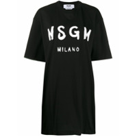 MSGM Camiseta oversized com logo - Preto