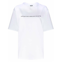 MSGM Camiseta oversized estampada - Branco