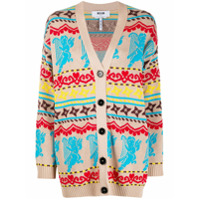 MSGM Cardigan com padronagem - Neutro