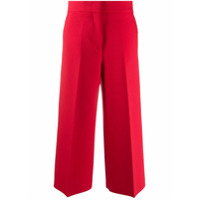 MSGM cropped tailored trousers - Vermelho