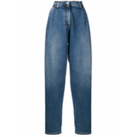 MSGM high-rise tapered jeans - Azul