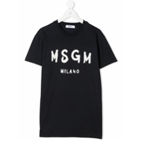 Msgm Kids Camiseta com estampa de logo - Azul