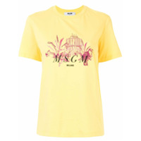 MSGM logo print cotton T-shirt - Amarelo