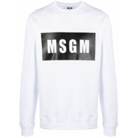 MSGM logo print sweatshirt - Branco