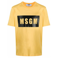 MSGM logo print T-shirt - Amarelo