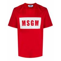MSGM logo print T-shirt - Vermelho