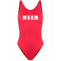 MSGM Maiô com logo - Vermelho