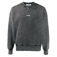 MSGM micro logo cotton sweatshirt - Cinza