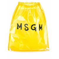 MSGM Mochila com logo - Amarelo