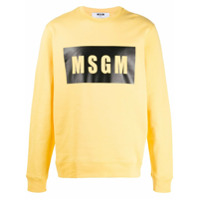 MSGM Moletom com estampa de logo - Amarelo