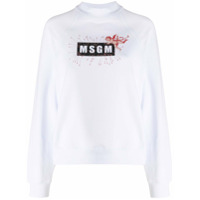 MSGM Moletom com estampa de logo - Branco