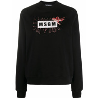 MSGM Moletom com estampa de logo - Preto