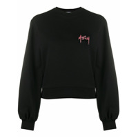 MSGM Moletom com logo bordado - Preto