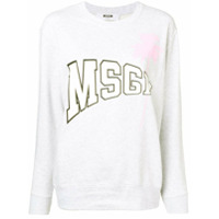 MSGM Moletom com logo - Cinza