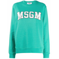 MSGM Moletom com logo - Verde