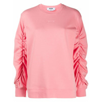 MSGM Moletom com mangas franzidas - Rosa