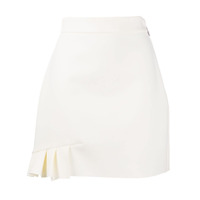 MSGM pleat-detail A-line skirt - Branco