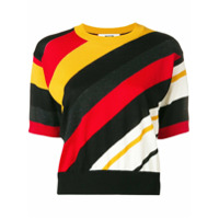 MSGM striped knitted top - Preto