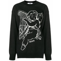 MSGM Suéter de tricô e lã - Preto