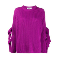 MSGM tie sleeve ribbed jumper - Roxo