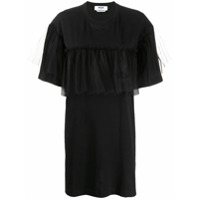 MSGM Vestido com acabamento de tule - Preto