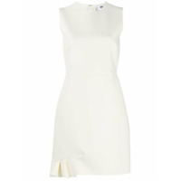 MSGM Vestido com babados na barra - Branco