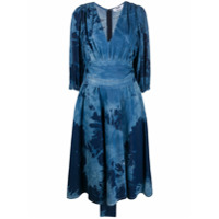 MSGM Vestido tie-dye de algodão - Azul