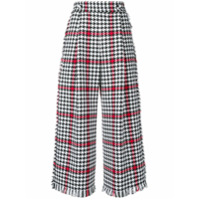 MSGM wide-leg houndstooth trousers - Preto