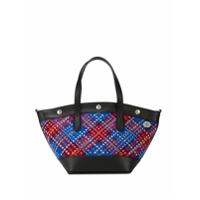 Mulberry Bolsa Camden xadrez - Azul