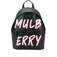 Mulberry logo-print zipped backpack - Preto