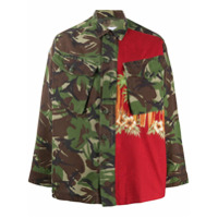 Myar Jaqueta camuflada com recortes - Verde