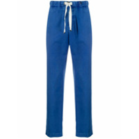 Myths Calça reta com ajuste no cós - Azul