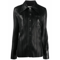 Nanushka Camisa Blaine com pregas - Preto