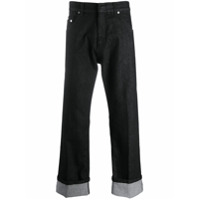 Neil Barrett Calça jeans cropped - Preto