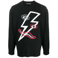 Neil Barrett Camiseta Thunderbolt - Preto