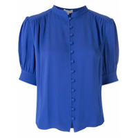 Nk Camisa de seda franzida - Azul