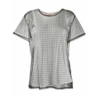 Nº21 Blusa com tela e tachas - Preto