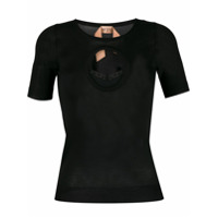 Nº21 Blusa de tricô com vazado - Preto
