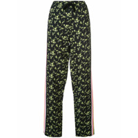 Nº21 Calça com estampa floral - Preto
