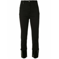 Nº21 Calça jeans com barra dobrada - Preto