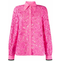 Nº21 Camisa com renda floral - Rosa