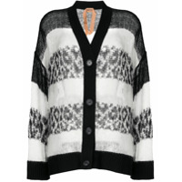 Nº21 Cardigan com listras - Branco