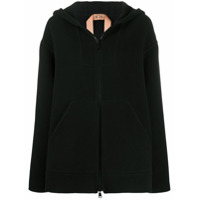 Nº21 Casaco com capuz e zíper - Preto