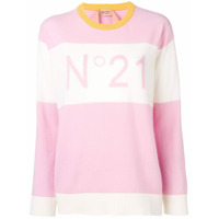 Nº21 jacquard logo knit sweater - Rosa