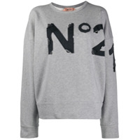 Nº21 logo-patch oversize sweatshirt - Cinza
